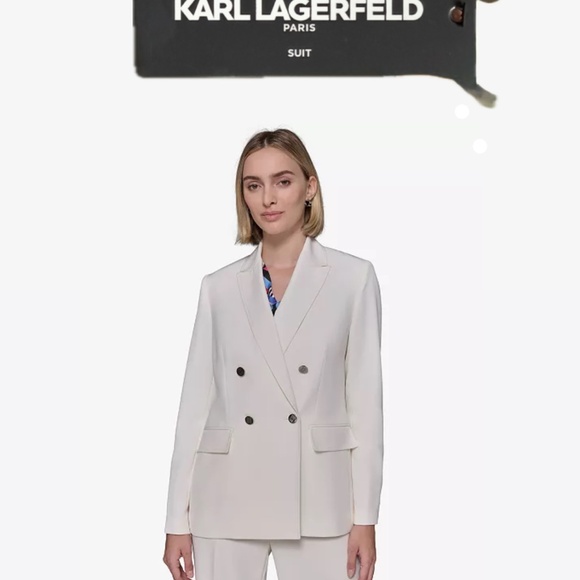KARL LAGERFELD PARIS  NWT Double-Breasted Blazer - Picture 2 of 9